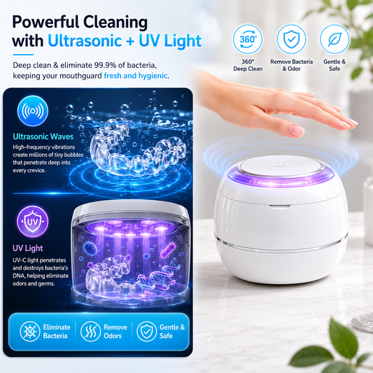 Orivati ClarityPod Ultrasonic Oral Appliance Cleaner with UV-C