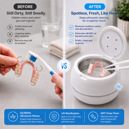 Orivati Ultrasonic Cleaner before and after deep clean results