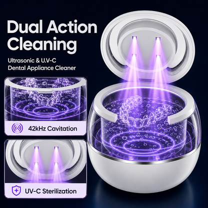 Orivati Ultrasonic Cleaner dual-action UV-C cleaning demonstration